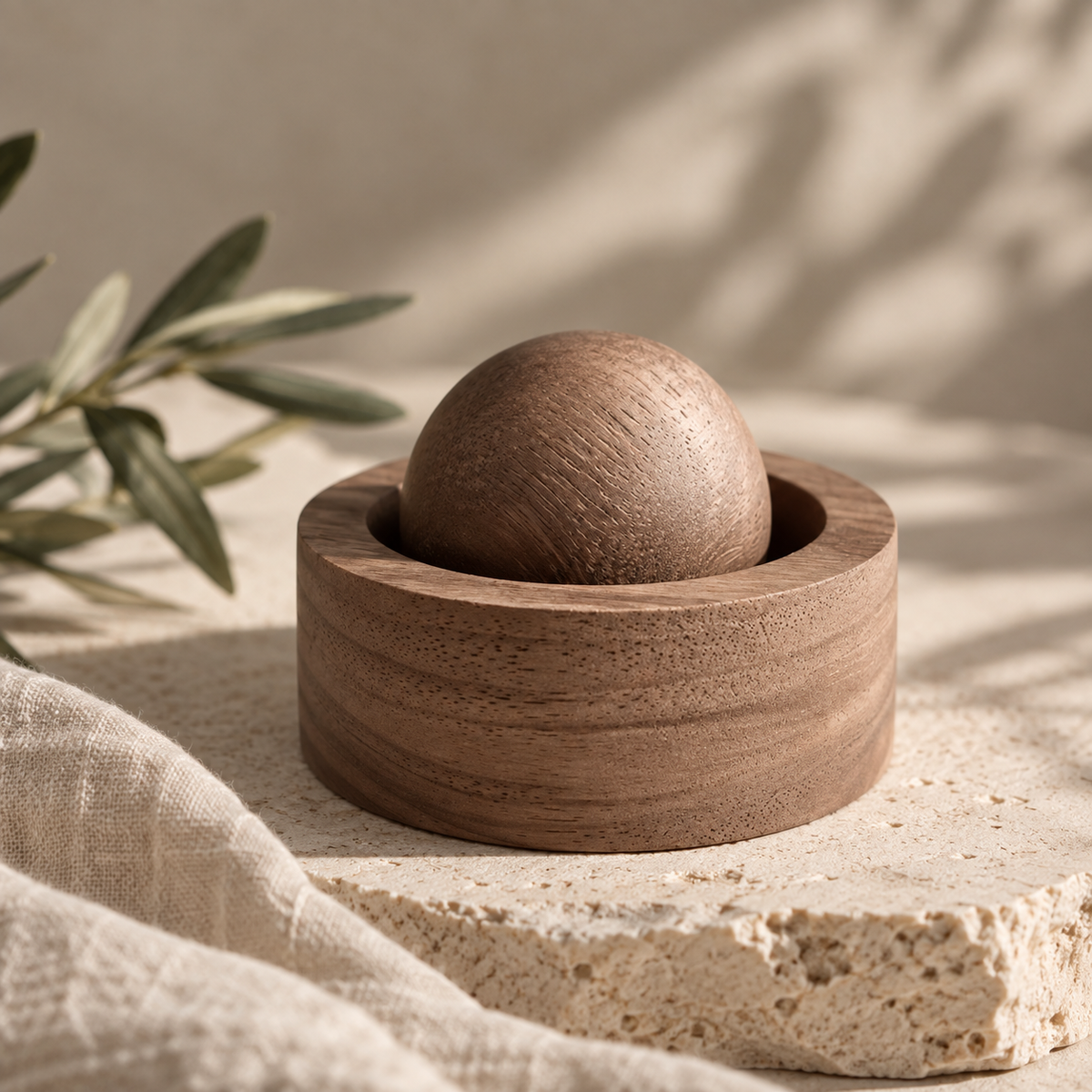 Houten Aroma Diffuser Walnoot – voor essentiële oliën